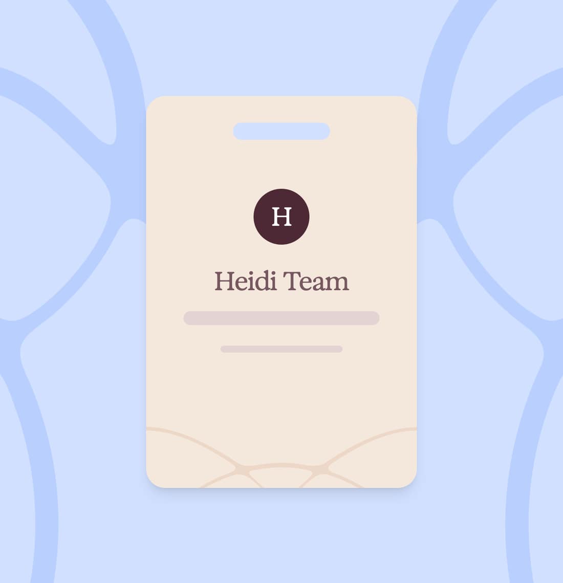 A “Heidi Team” lanyard badge illustration